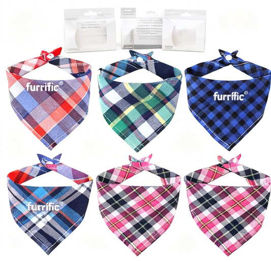 furrific® Mess-Free Mealtime Dog Bibs - Waterproof, Stain-Resistant Bibs for Slobbery Pups & Food-Loving Dogs | Keep Floors & Fido Clean & Stylish!
