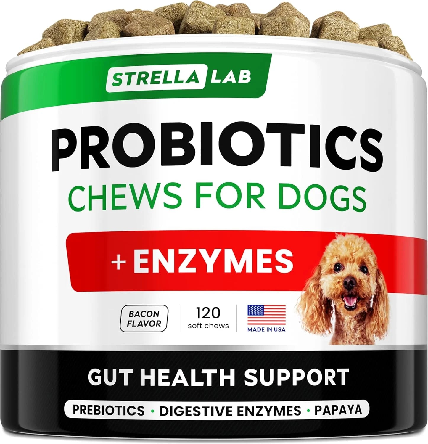 Probiotics, for Dogs, Bacon, 120 Soft Chews, 10 Oz (288 G)