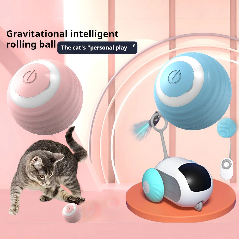 Cat Interactive Ball Smart Pet Cat Toys Indoor Automatic Rolling Magic Ball Electronic Interactive Cat Toy Cat Game Accessories