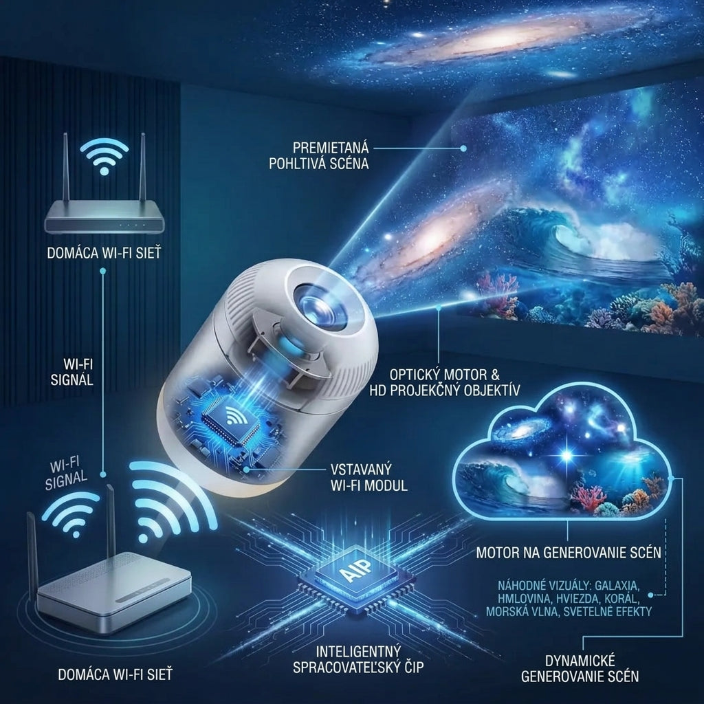 Projektor nočného svetla Comauo® - 5D inteligentný dynamický holografický projektor